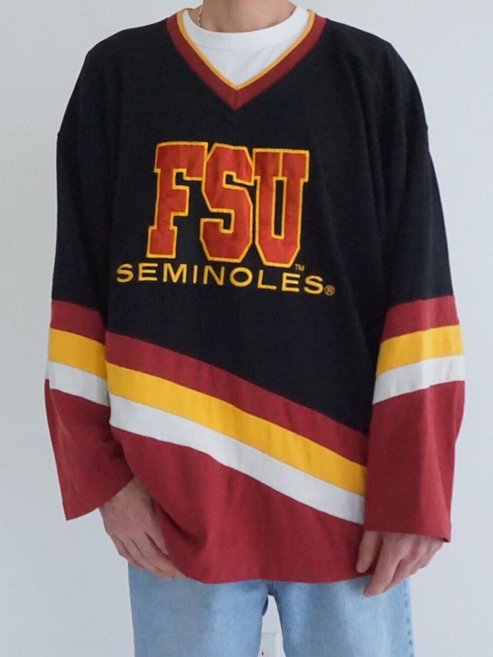 VTG ACA Black Burgundy Gold FSU Seminoles Florida State University College 2XL